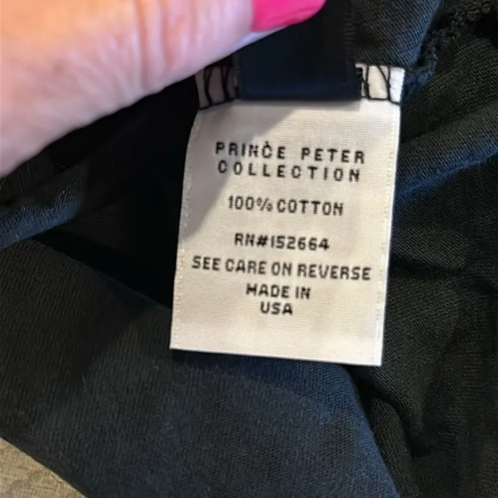 Prince Peter Girls ‘Good Vibes’ Black Cropped Uncut Hem T-Shirt - Size XL
